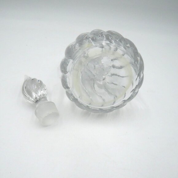 Vintage Fostoria Cruet Colonial Swirl Clear Glass Original Flame Stopper - Picture 6 of 8